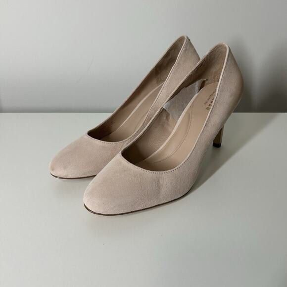 Cole Haan Heels Women's 8 B Gabbie Suede W26071 Pump 80 MM Pumps Peach Whip - Picture 1 of 9